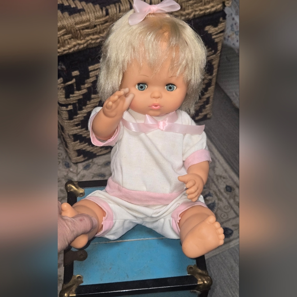 Adorable Pink and White Baby Doll
